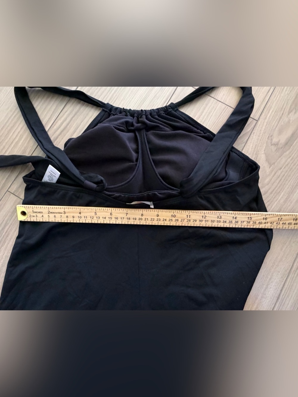 Athleta Kokomo Black Halter Neck Swim Dress/Coverup Adjustable Strap Knee Length - Picture 7 of 7